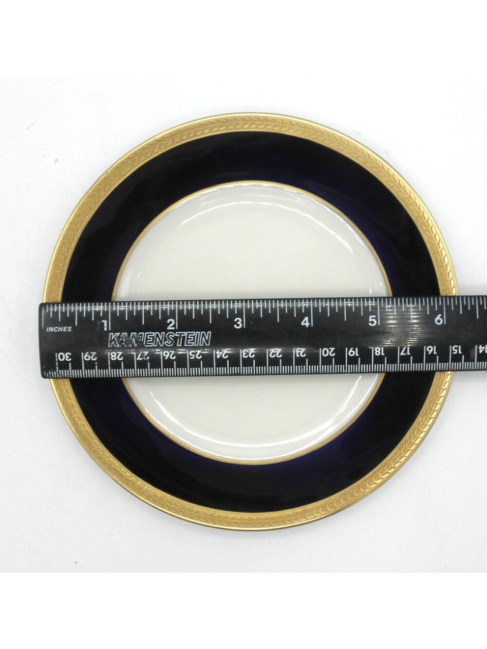 Diane Cobalt Blue Band by Syracuse 6-1/4 Inch Bread Plate set of 4 SY DIACB - Picture 4 of 6